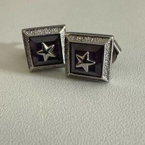 Miss Sixty Silver and Purple Star Earrings